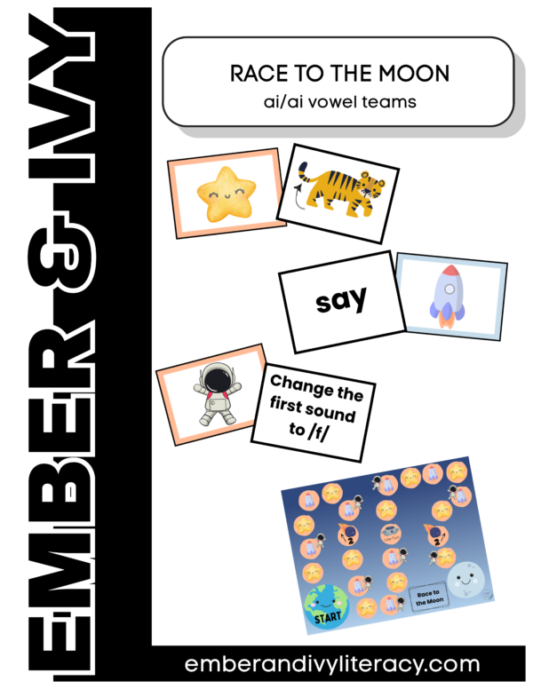 Race to the Moon (ai/ay vowel teams)