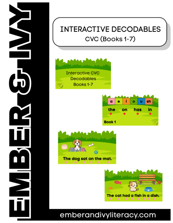 CVC Interactive Decodables (Stories 1-7)