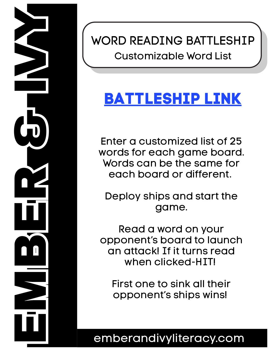 Word Reading Battleship
